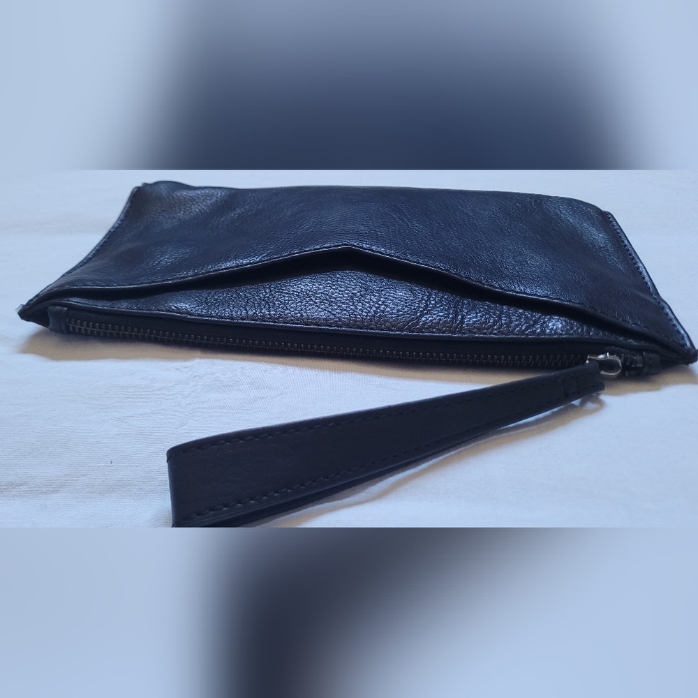 Rachel Roy Black Leather Wristlet